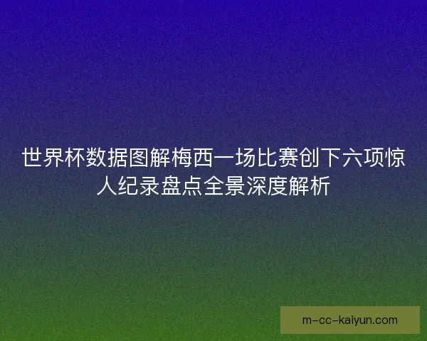 世界杯数据图解梅西一场比赛创下六项惊人纪录盘点全景深度解析
